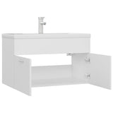 Sink Cabinet with Built-in Basin White Engineered Wood 3071279