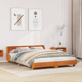 Bed Frame without Mattress Wax Brown 160x200 cm Solid Wood Pine 850724