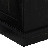 TV Cabinet HALDEN 2 Sliding Doors Black 150x40x60 cm Solid Wood 4018416