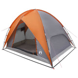 Camping Tent with Rainfly Water-resistant Dome Grey and Orange 42028522