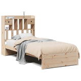 Bookcase Bed without Mattress 75x190cm Solid Wood Pine 3322403