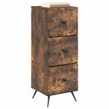 Drawer Cabinet Smoked Oak 33 x 34.5 x 90 cm Engineered Wood 895540