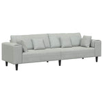 Velvet Sofa with Cushion Light Grey 208 cm Velvet 3335153