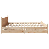 Bed Frame without Mattress 200x200 cm Solid Wood Pine 3309758