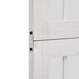 Room Divider 3 Panels White Solid Wood Paulownia 358784