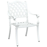 Garden Dining Set 5 pcs White Aluminium 3334654
