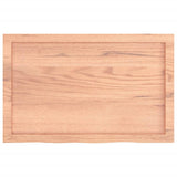 Table Top Light Brown 80x50x cm Treated Solid Wood Oak 3156357
