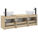 Bathroom Cabinet Set 3 pcs Sonoma Oak 49 x 44.5 x 66.5 cm 3405759