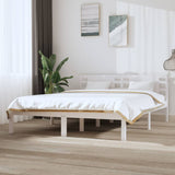 Bed Frame without Mattress White 120x200 cm Solid Wood Pine 3104214