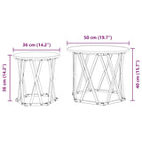ZNTS Nesting Side Tables 2 pcs Sonoma Oak Engineered Wood 868244