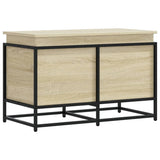 Storage Box with Lid Sonoma Oak 80x40x51.5 cm Engineered Wood 848800