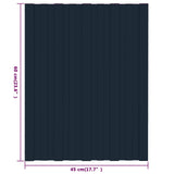 Roof Panel 12 pcs Anthracite 60 x 45 cm Galvanised steel 42047104