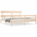 Bed Frame without Mattress 200x200 cm Solid Wood 3195111