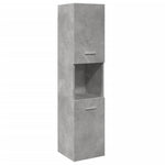 ZNTS 3 Piece Bathroom Furniture Set Concrete Grey Engineered Wood 3324867