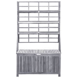 Storage Box with Trellis Grey 99x55x160 cm Solid Acacia Wood 311882