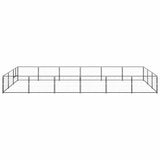 Dog Kennel Black 18 m Steel 3082130
