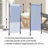 Outdoor Roller Blind Blue and White 100x270 cm Fabric&Steel 368764