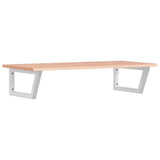Basin Shelf Wall Mounted Steel and Solid Wood Oak 3302614