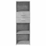 Highboard Concrete Grey 40x42.5x124 cm Engineered Wood 846162