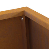 Fire Pit Brown 50 x 35 x 100 cm Weathering Steel 859005