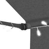 Manual Retractable Awning with LED 400 cm Anthracite 145868