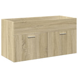 ZNTS Bathroom Sink Cabinet with Built-in Basin Sonoma Oak 3324985