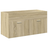 Bathroom Sink Cabinet with Built-in Basin Sonoma Oak 3324985