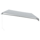 ZNTS Manual Retractable Awning Anthracite&White 600x300 cm 3216032