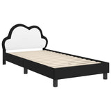 Children's Bed Frame with Headboard Black 90 x 200 cm PU 42011188
