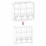 Highboard Anthracite 101.5x39x103.5 cm Steel 851390