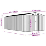 Garden Shed Green Galvanised steel Large Garden Shed 143348