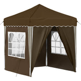 Pop-up Party Tent 195 x 195 x 245 cm Taupe Oxford Fabric 42019740