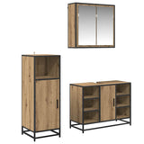 Bathroom Furniture Set 3 pcs Artisan Oak Engineered Wood 3402418
