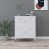 Storage Cabinet White Steel 80 x 35 x 101.5 cm 336143