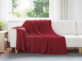 Throw Blankets 24 pcs Bordeaux Red 200 x 150 cm Fleece 42017110