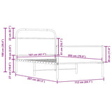 Bed Frame without Mattress 107x203 cm Sonoma Oak Engineered Wood 4100388