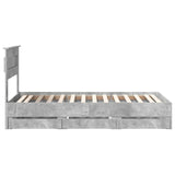 Bed Frame with Drawer Concrete Grey 90 x 190 cm Engineer Wood 3409875