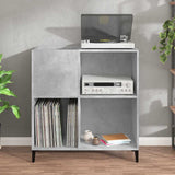 Record Cabinet Concrete Grey 84.5x38x89 cm Engineered Wood 832001