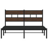 Bed Frame without Mattress with Headboard Brown Oak 140x190 cm 4017151