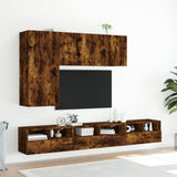 TV Wall Cabinet Smoked Oak 60x30x30 cm Engineered Wood 836862