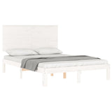 Bed Frame without Mattress White 140x200 cm Solid Wood Pine 3193662