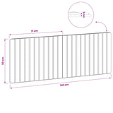 Wall-Mounted Headboard ZWOLLE Old Wood Engineered Wood 896523