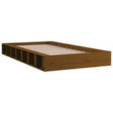 Bed Frame without Mattress Honey Brown 75x190 cm Small Single Solid Wood 820699