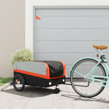 Bike Trailer Black and Orange 45 kg Iron 94061