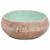 Countertop Basin Green and Brown Oval 59x40x15 cm Ceramic 155077
