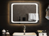 LED Bathroom Mirror Transparent 60 x 60 cm Tempered Glass 42045828