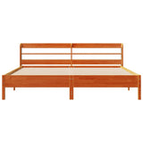 Bed Frame without Mattress Wax Brown 180x200 cm Super King Solid Wood Pine 3306881