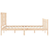 Bed Frame without Mattress Double Solid Wood Pine 3191946