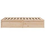 Bed Frame without Mattress 135x190 cm Double Solid Wood Pine 3282384