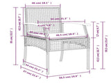 7 Piece Garden Dining Set with Cushions Grey Poly Rattan 3213573